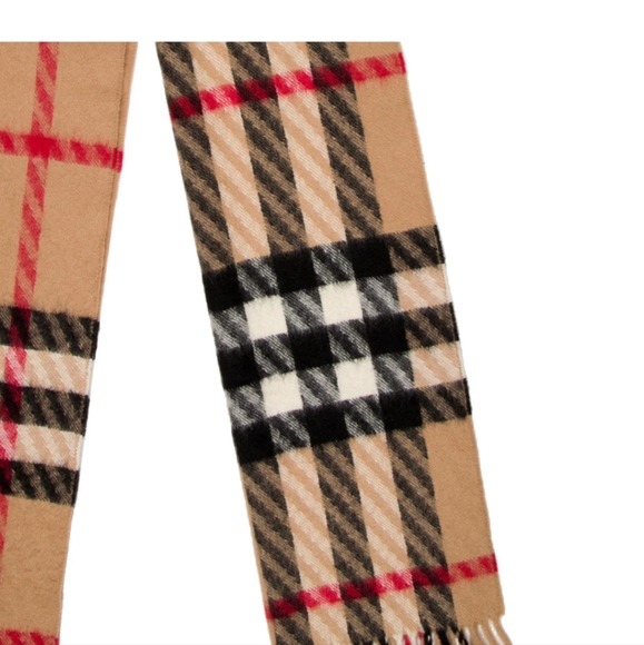 BURBERRY LONDON Cashmere Nova Check Pattern Scarf - Picture 2 of 3